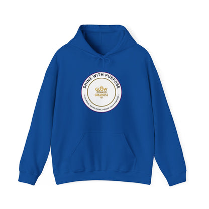 Shine With Purpose Hoodie – "Glow Towards Greatness" Inspirational Pullover