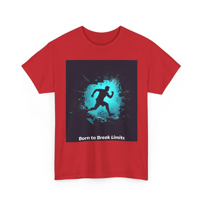 Running T-Shirt — 'Born to Break Limits' Motivational Athletic Tee