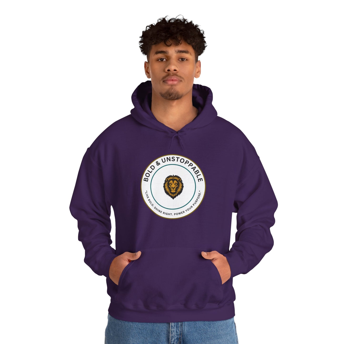 Bold & Unstoppable Lion Hoodie — Inspirational Graphic Pullover