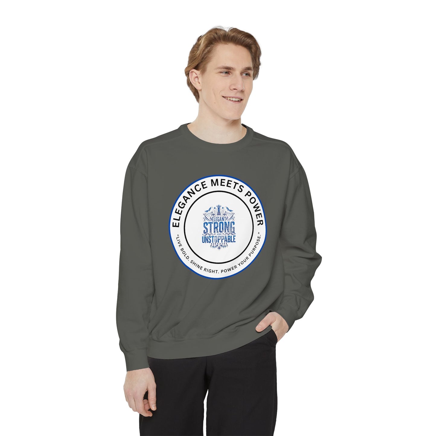 Elegance Meets Power Sweatshirt — "Strong & Gracious" Graphic Crewneck