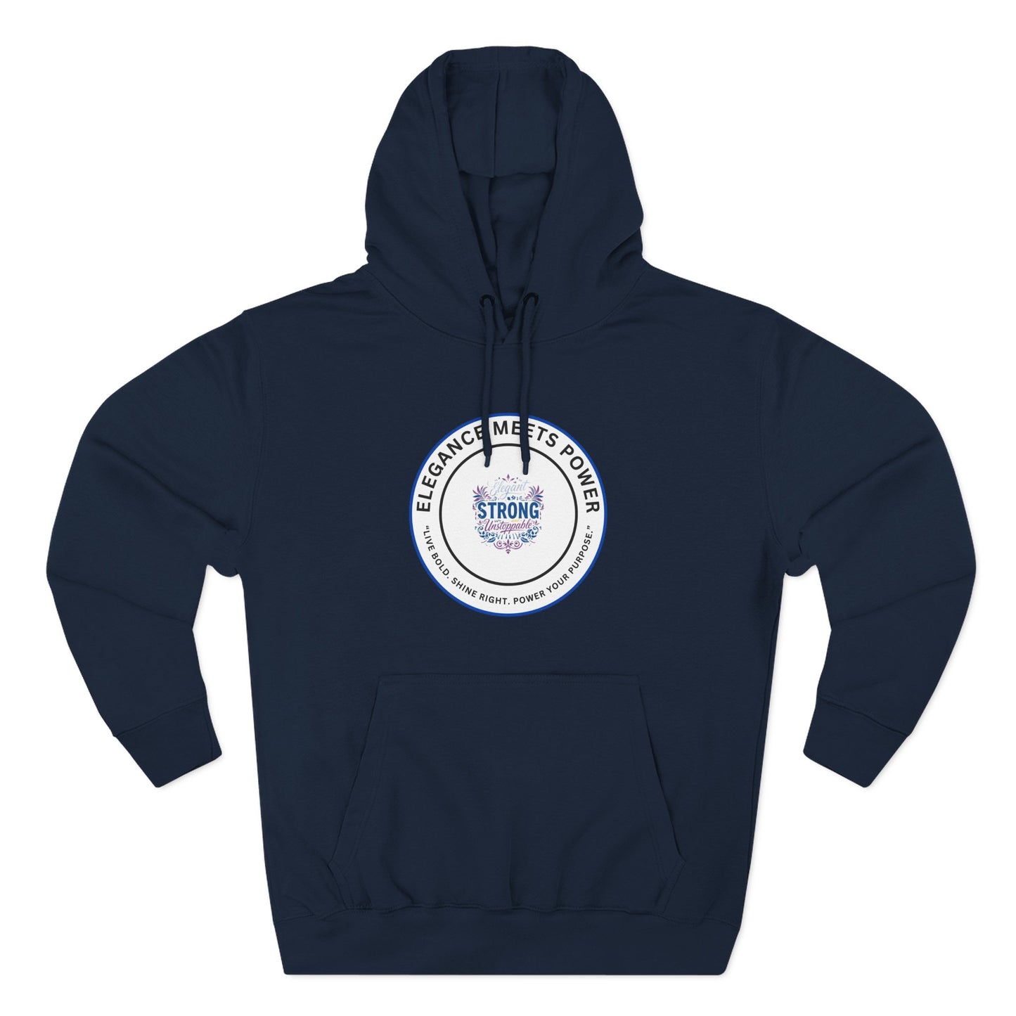 Strong Elegance Hoodie — "Elegance Meets Power" Fleece Pullover
