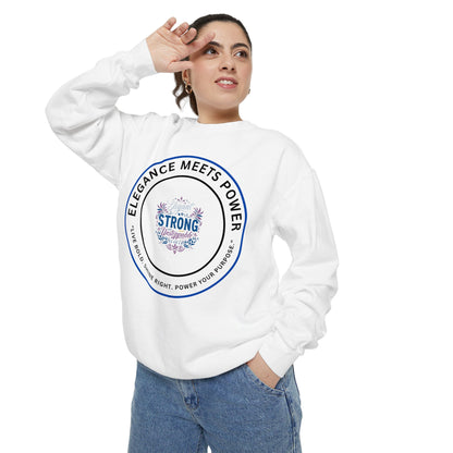 Strong Floral Crest Sweatshirt — "Elegance Meets Power" Crewneck