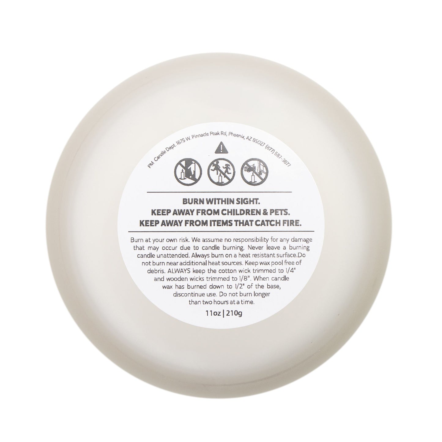 Bright Lights Warm Nights Frosted Glass Candle — 11oz Scented Soy Candle