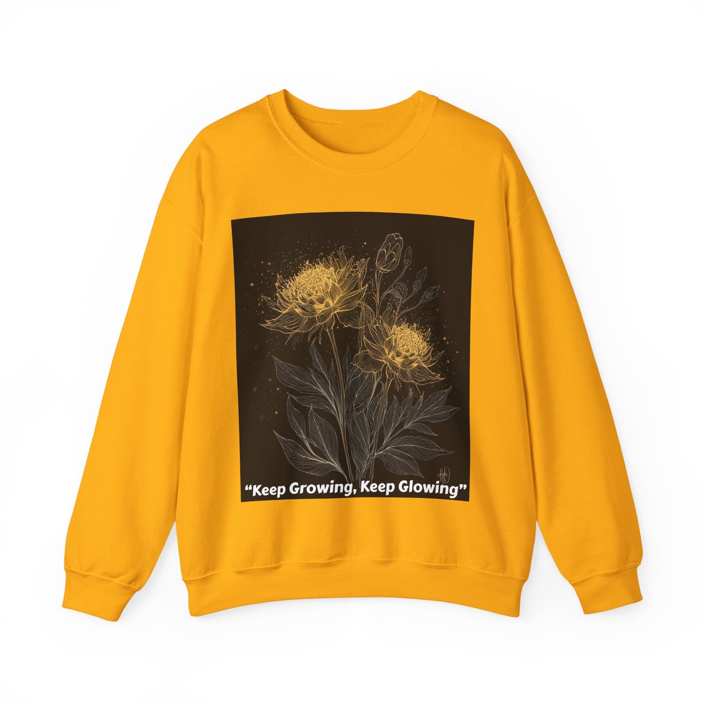 Keep Growing, Keep Glowing Floral Crewneck Sweatshirt
