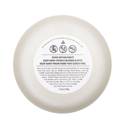 Bright Lights Warm Nights Frosted Glass Candle — 11oz Scented Soy Candle