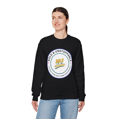 Bold & Unstoppable Crewneck Sweatshirt — Inspirational Graphic Pullover