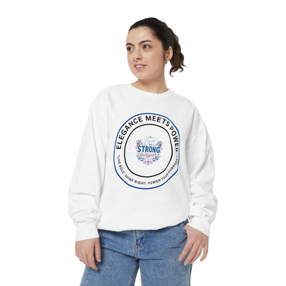 Strong Floral Crest Sweatshirt — "Elegance Meets Power" Crewneck