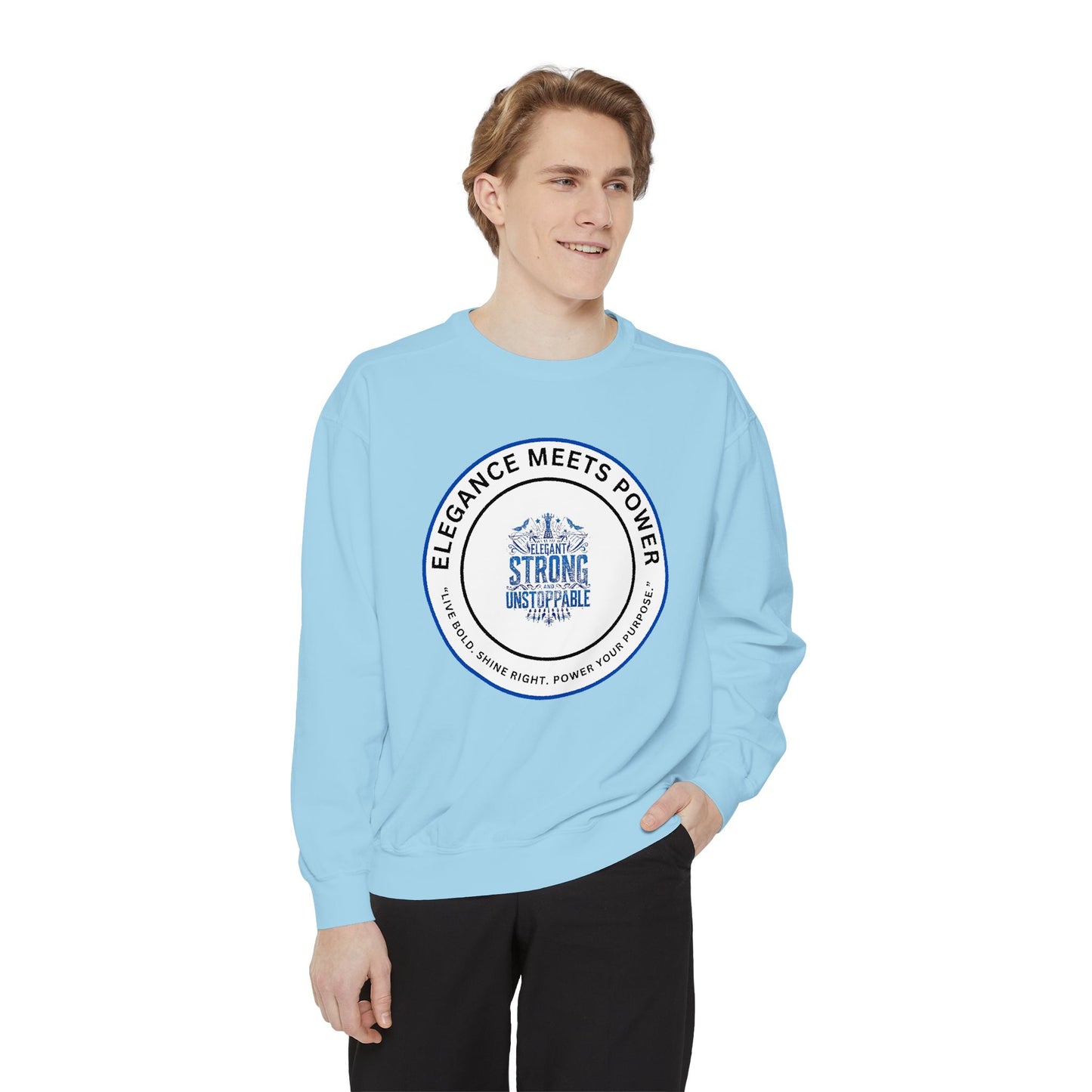 Elegance Meets Power Sweatshirt — "Strong & Gracious" Graphic Crewneck
