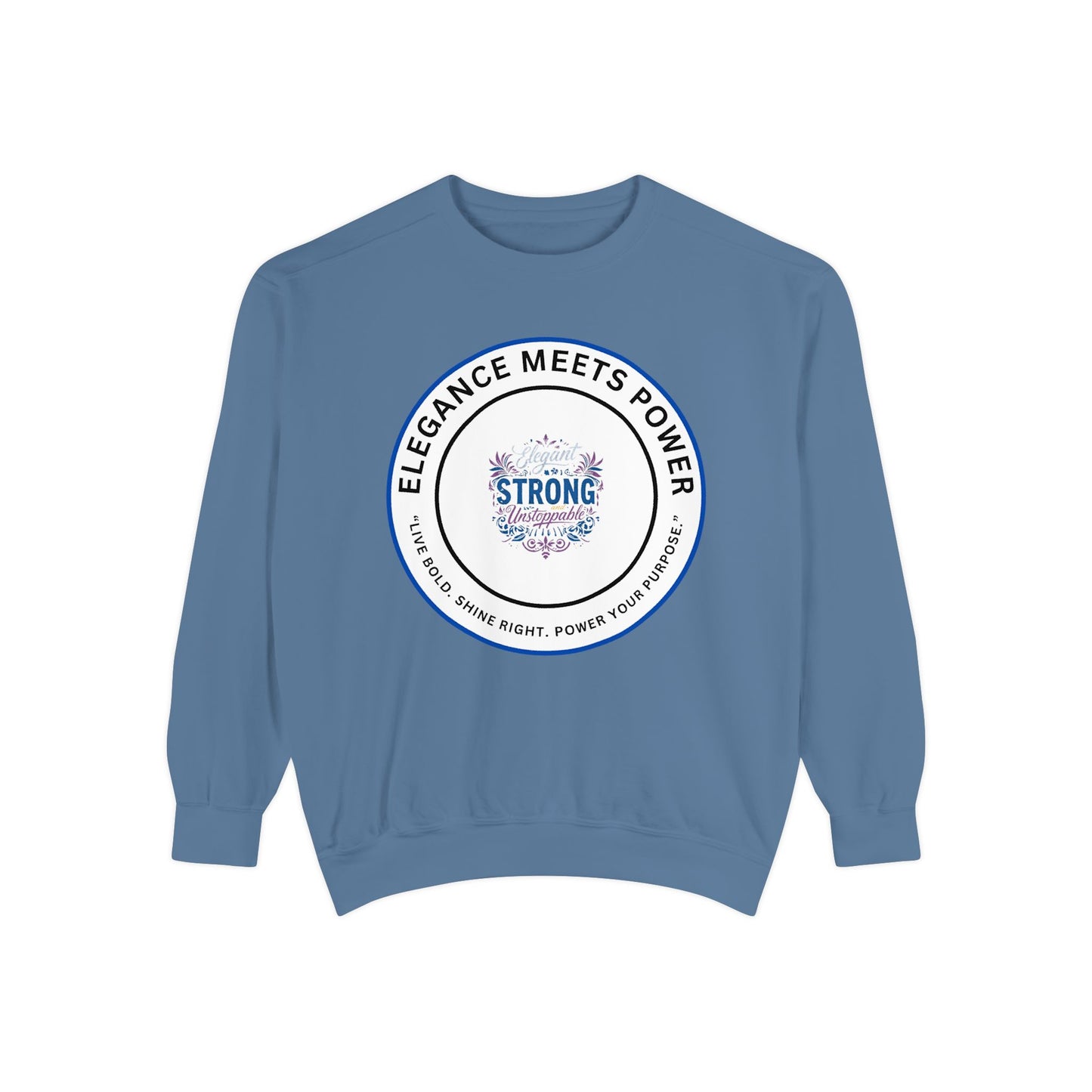 Strong Floral Crest Sweatshirt — "Elegance Meets Power" Crewneck