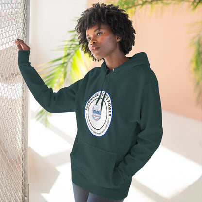Strong Elegance Hoodie — "Elegance Meets Power" Fleece Pullover