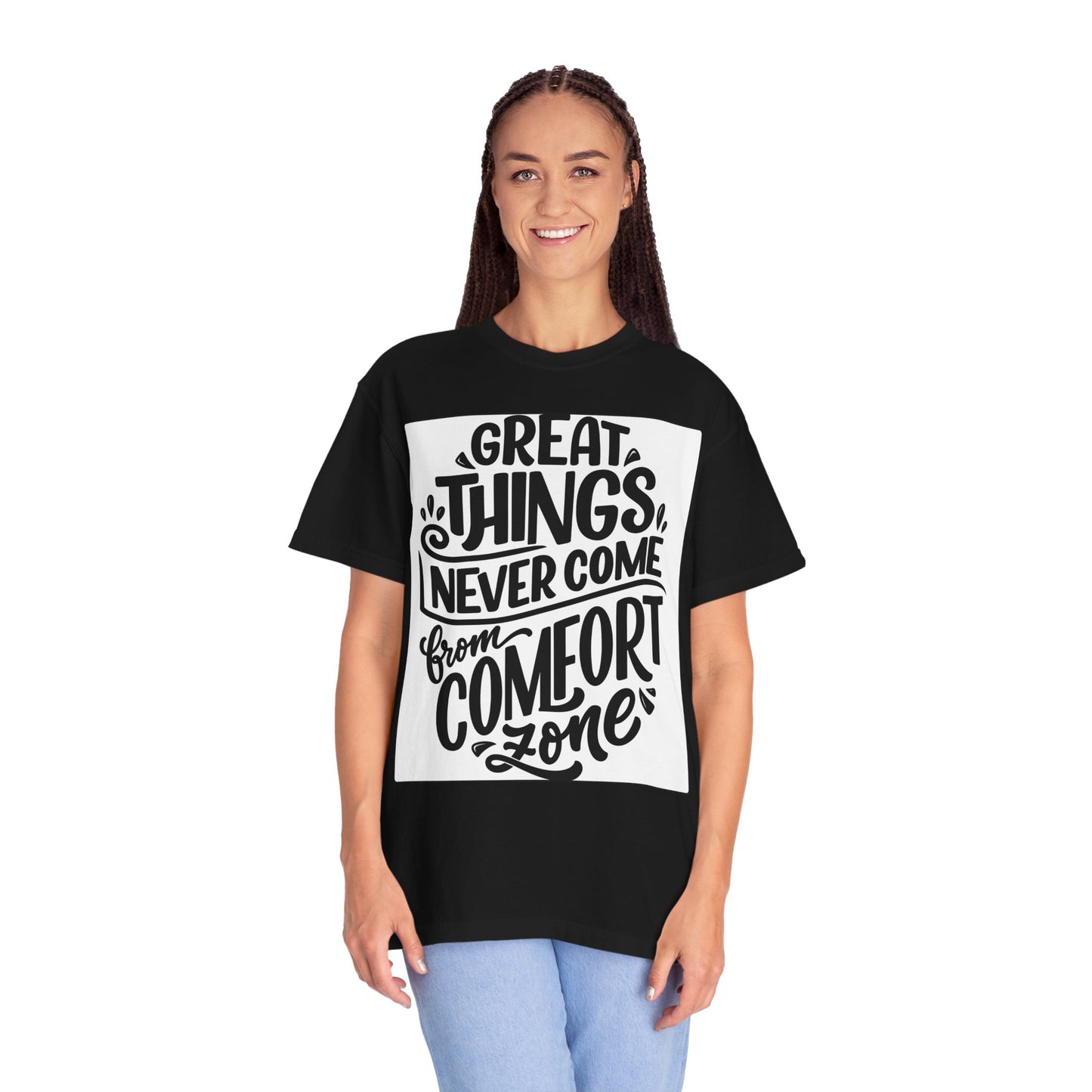 Motivational Tee - "Great Things Never Come From Comfort Zone" Graphic T-Shirt