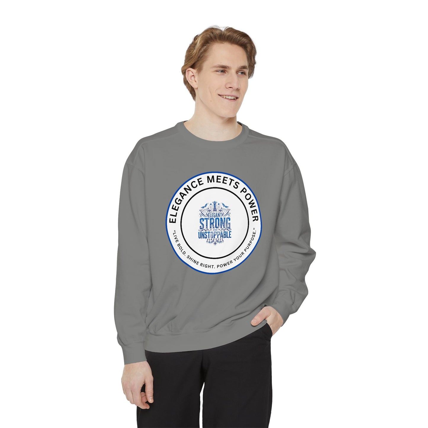 Elegance Meets Power Sweatshirt — "Strong & Gracious" Graphic Crewneck