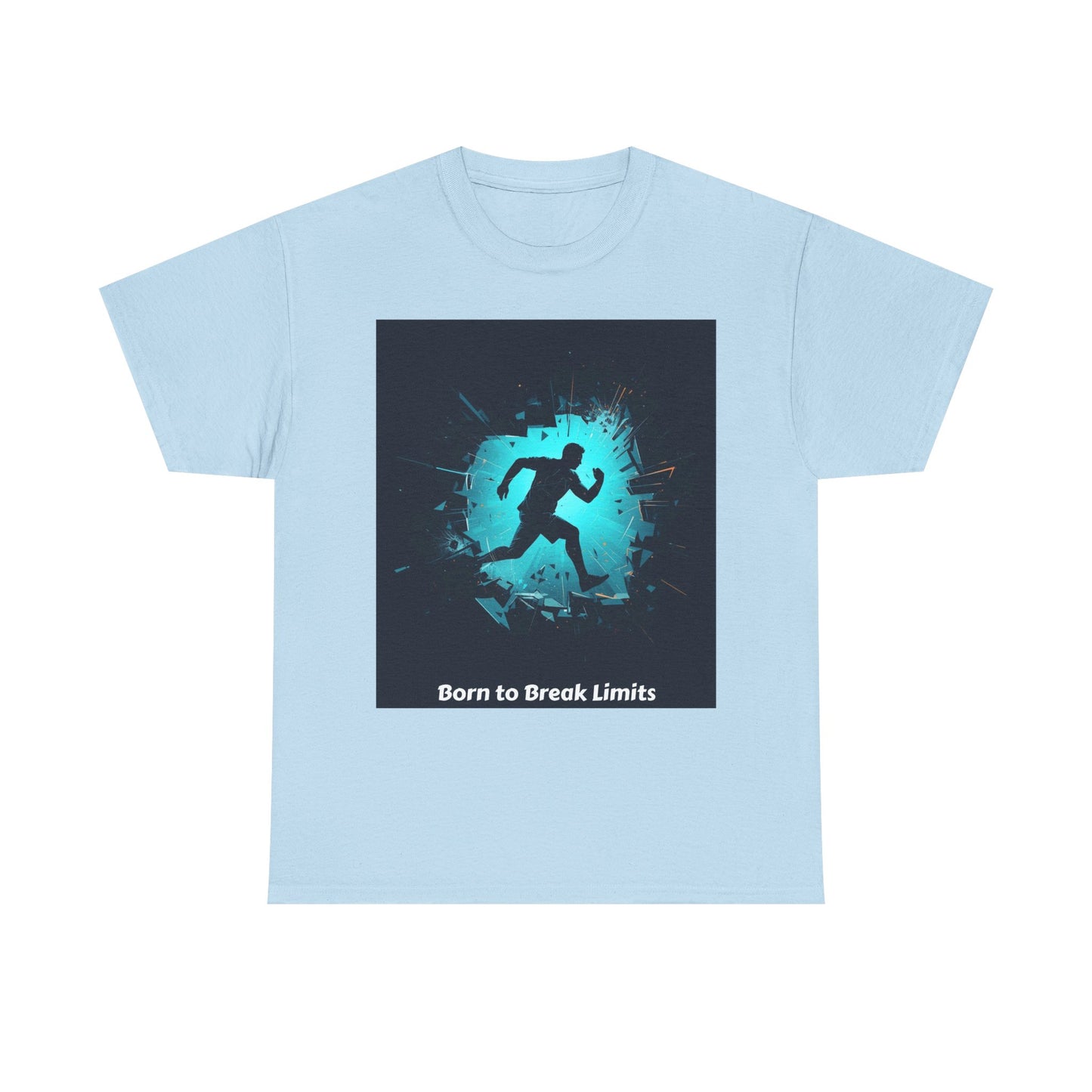 Running T-Shirt — 'Born to Break Limits' Motivational Athletic Tee
