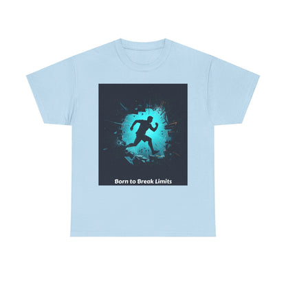 Running T-Shirt — 'Born to Break Limits' Motivational Athletic Tee