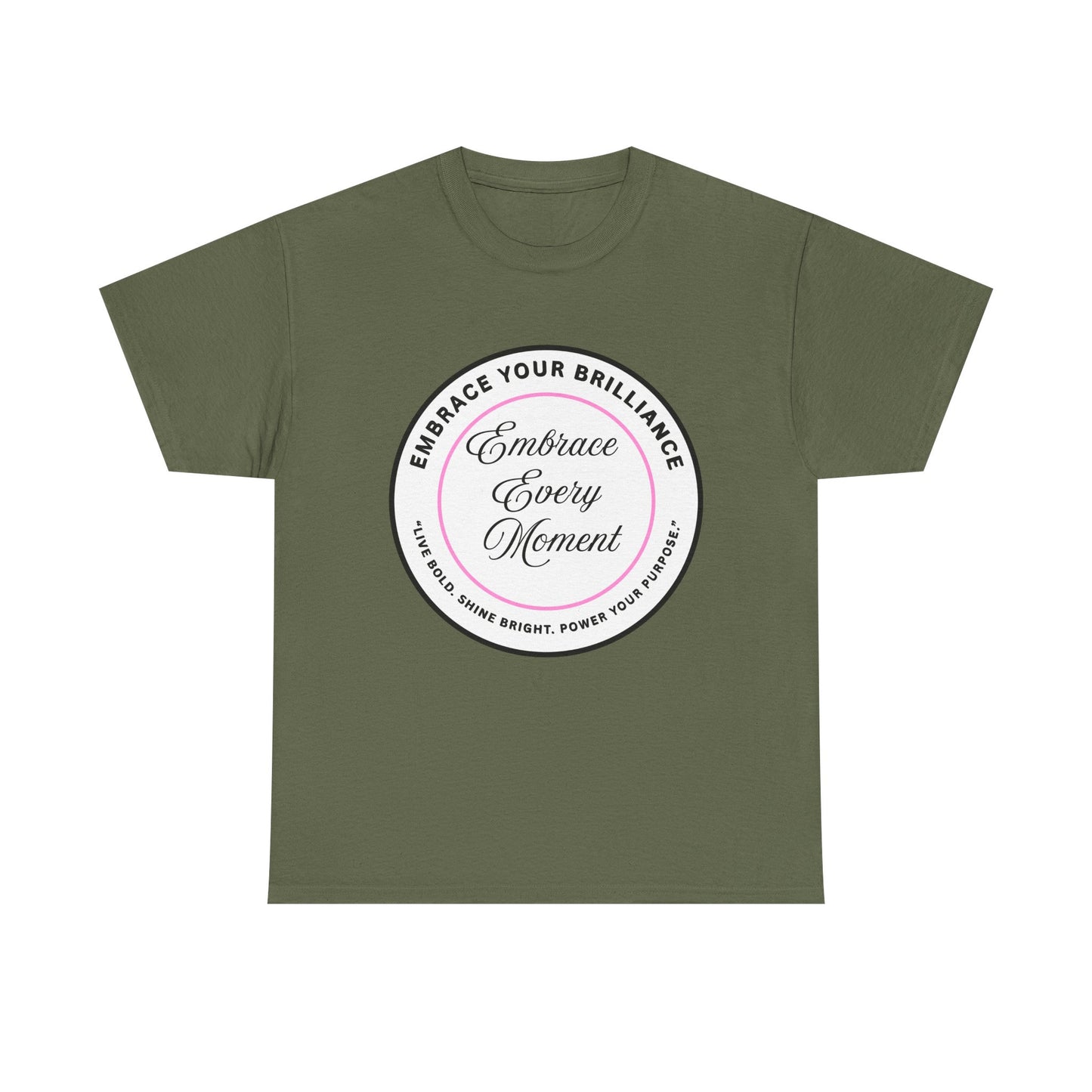 Embrace Your Brilliance Men's Tee — "Embrace Every Moment" Inspirational Graphic Shirt