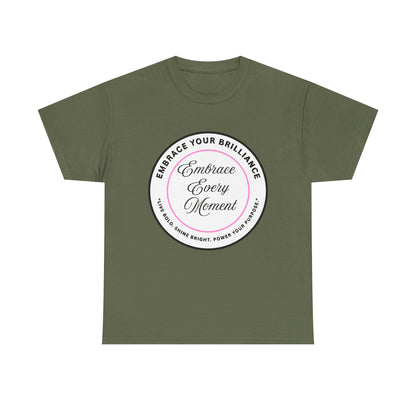 Embrace Your Brilliance Men's Tee — "Embrace Every Moment" Inspirational Graphic Shirt