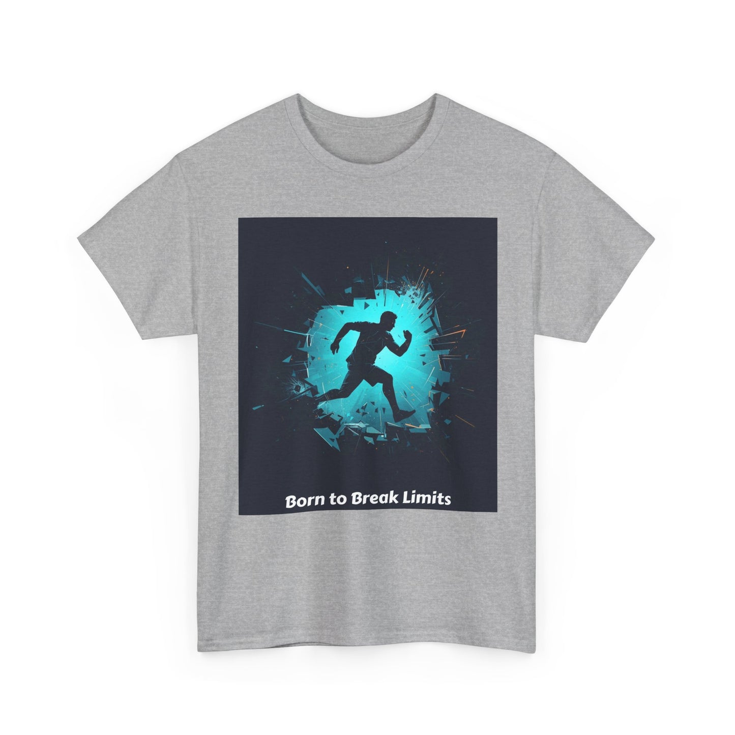 Running T-Shirt — 'Born to Break Limits' Motivational Athletic Tee