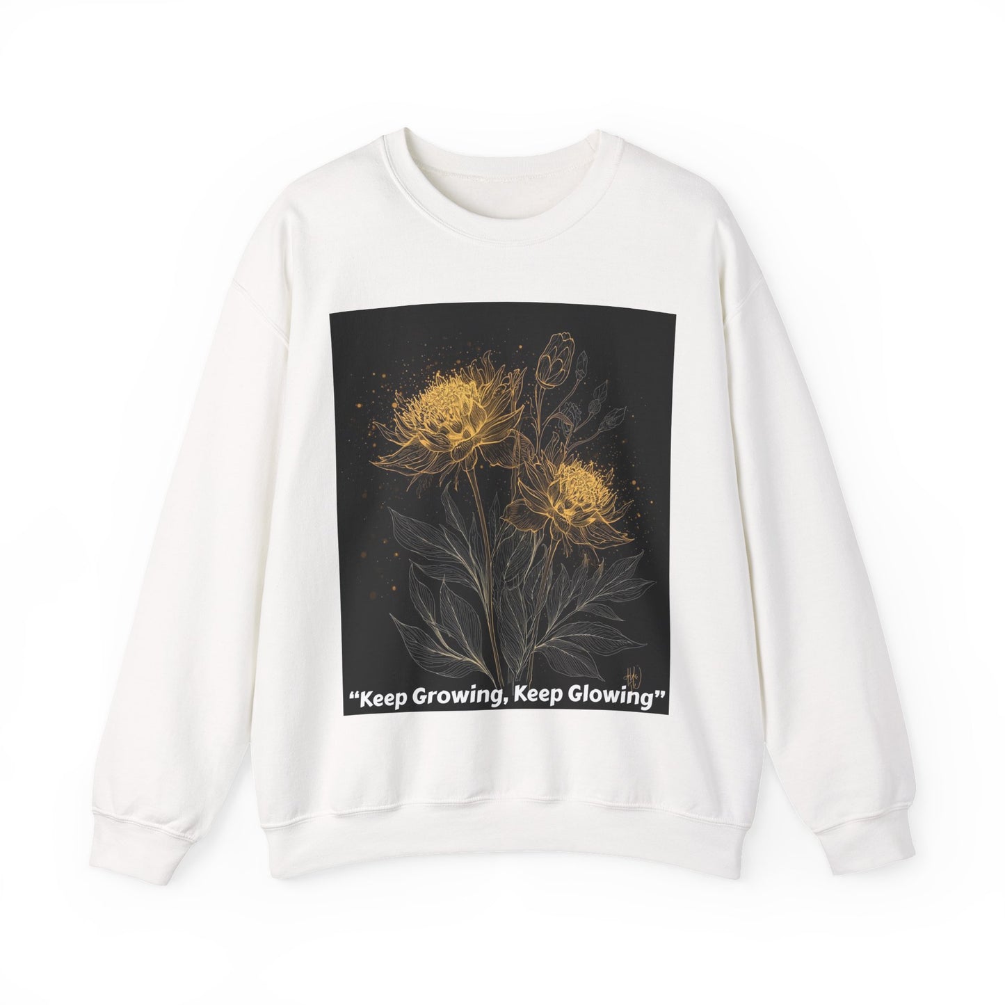 Keep Growing, Keep Glowing Floral Crewneck Sweatshirt