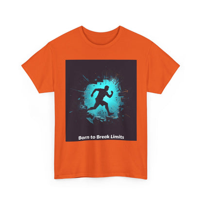 Running T-Shirt — 'Born to Break Limits' Motivational Athletic Tee