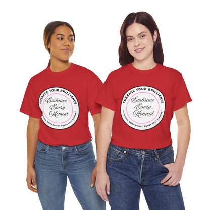 Embrace Your Brilliance Men's Tee — "Embrace Every Moment" Inspirational Graphic Shirt