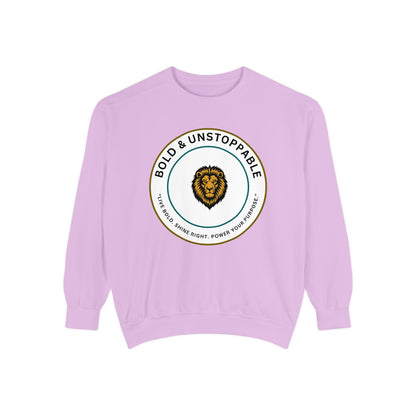 Bold & Unstoppable Lion Sweatshirt — Inspirational Graphic Crewneck