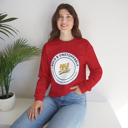 Bold & Unstoppable Crewneck Sweatshirt — Inspirational Graphic Pullover