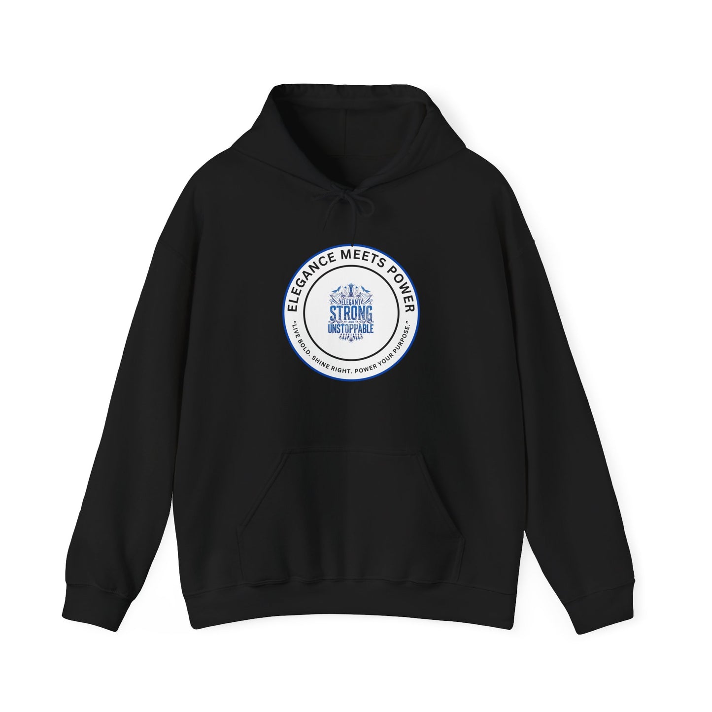 Hoodie — "Elegance Meets Power" Strong and Stylish Badge Pullover