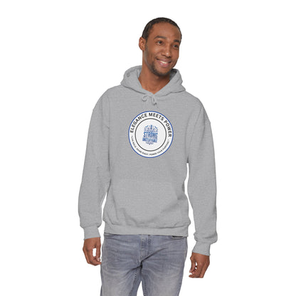 Hoodie — "Elegance Meets Power" Strong and Stylish Badge Pullover