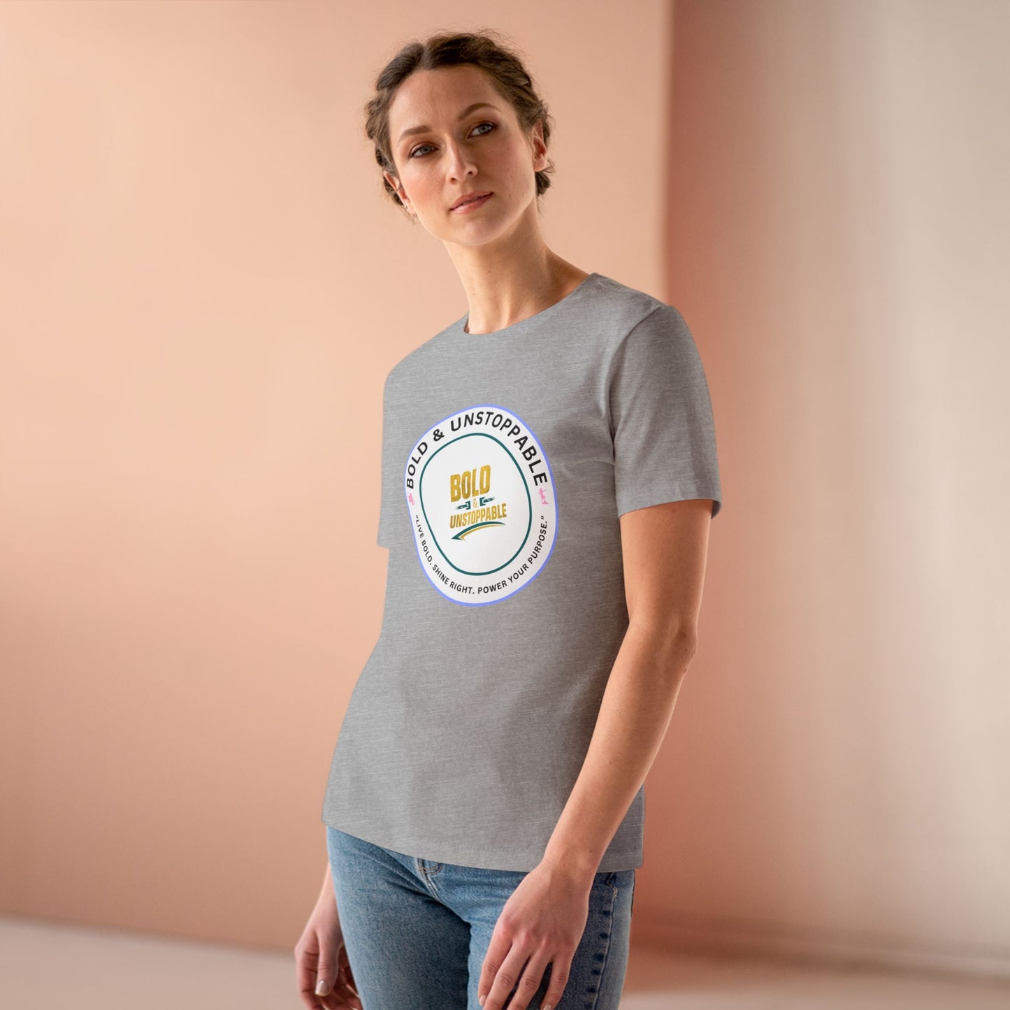 Bold & Unstoppable Women's Tee — Inspirational Graphic Cotton Shirt