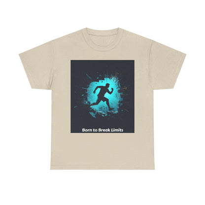 Running T-Shirt — 'Born to Break Limits' Motivational Athletic Tee