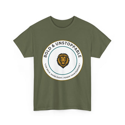 Bold & Unstoppable Lion T-Shirt — Inspirational Motivational Tee