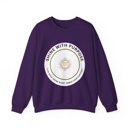 Shine With Purpose Crewneck Sweatshirt — Inspirational Graphic Pullover