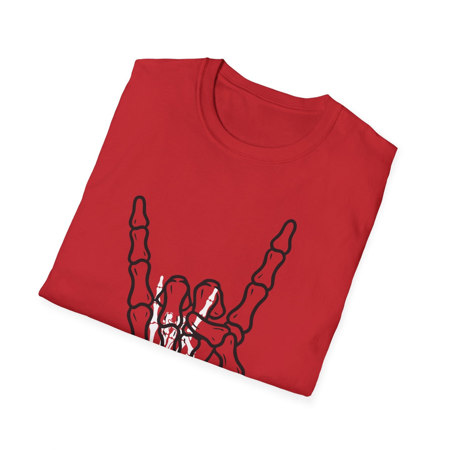 Skeleton Hand Rock Sign T-Shirt