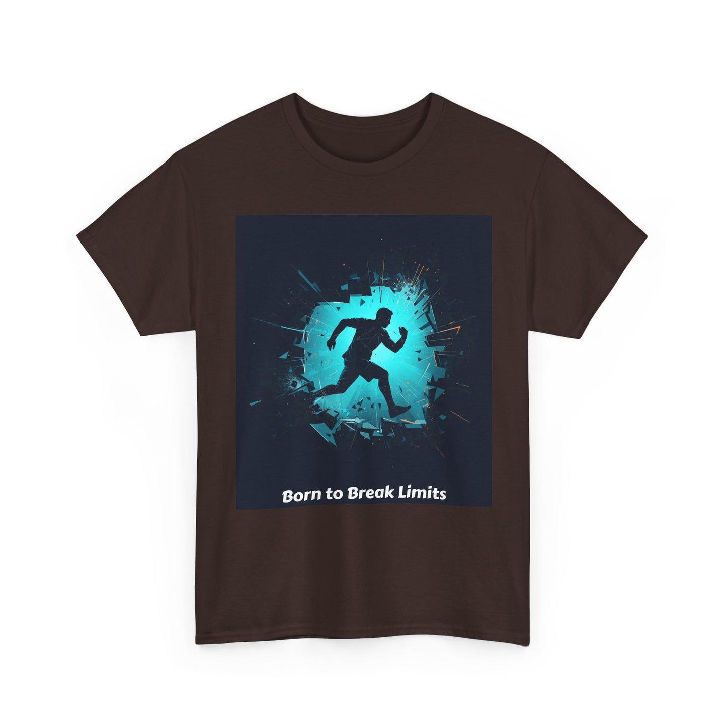 Running T-Shirt — 'Born to Break Limits' Motivational Athletic Tee