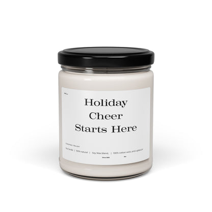 Holiday Cheer Starts Here — 9oz Scented Soy Candle
