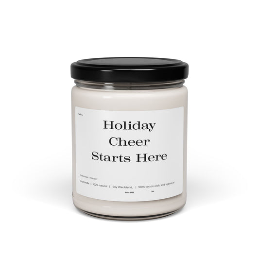 Holiday Cheer Starts Here — 9oz Scented Soy Candle