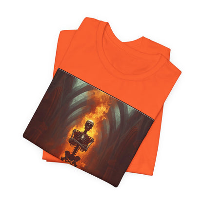 Still Standing Strong T-Shirt — Fiery Skeleton Gothic Tee