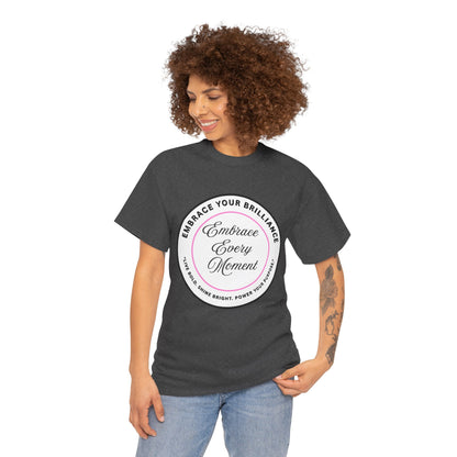 Embrace Your Brilliance Men's Tee — "Embrace Every Moment" Inspirational Graphic Shirt