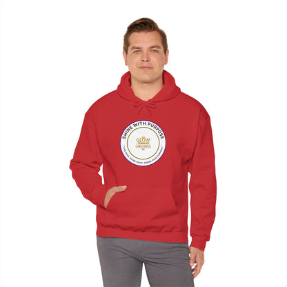 Shine With Purpose Hoodie – "Glow Towards Greatness" Inspirational Pullover
