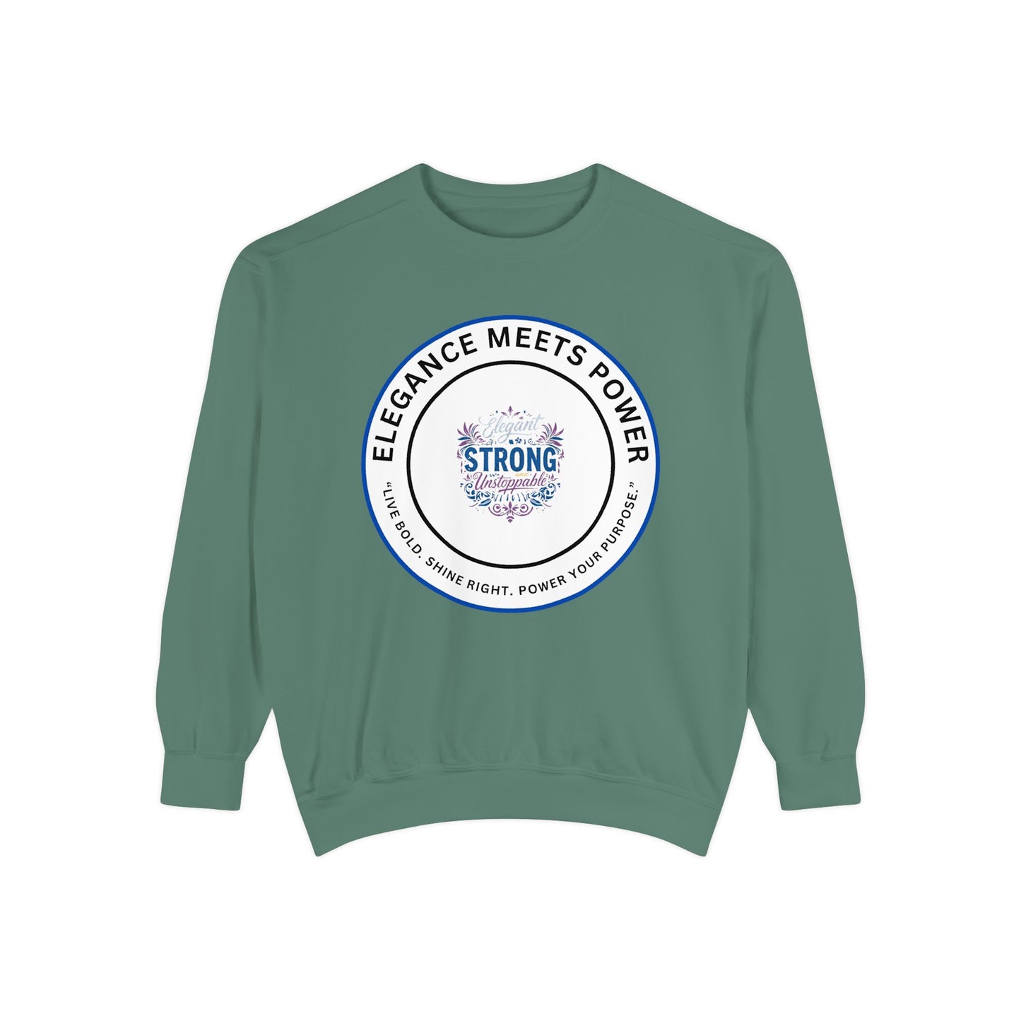 Strong Floral Crest Sweatshirt — "Elegance Meets Power" Crewneck