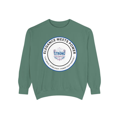 Strong Floral Crest Sweatshirt — "Elegance Meets Power" Crewneck
