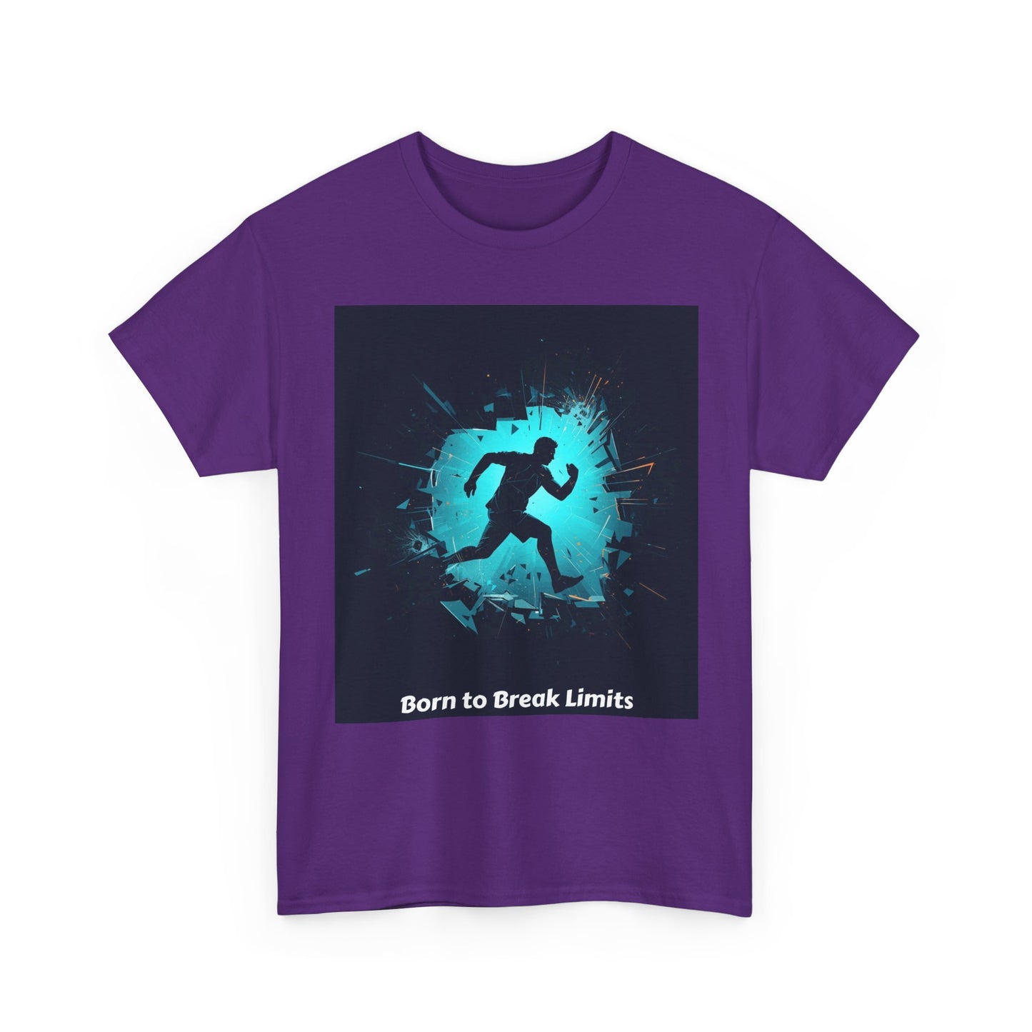 Running T-Shirt — 'Born to Break Limits' Motivational Athletic Tee