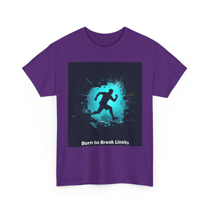 Running T-Shirt — 'Born to Break Limits' Motivational Athletic Tee