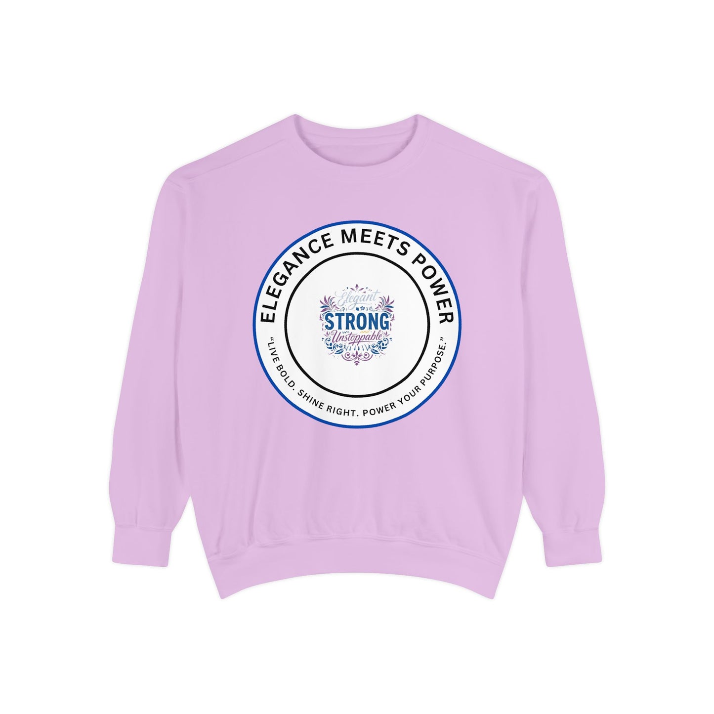 Strong Floral Crest Sweatshirt — "Elegance Meets Power" Crewneck