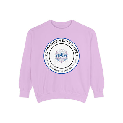 Strong Floral Crest Sweatshirt — "Elegance Meets Power" Crewneck