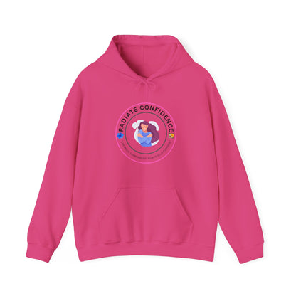 Radiate Confidence Hoodie — Feminine Self-Love Graphic Sweatshirt
