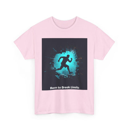 Running T-Shirt — 'Born to Break Limits' Motivational Athletic Tee