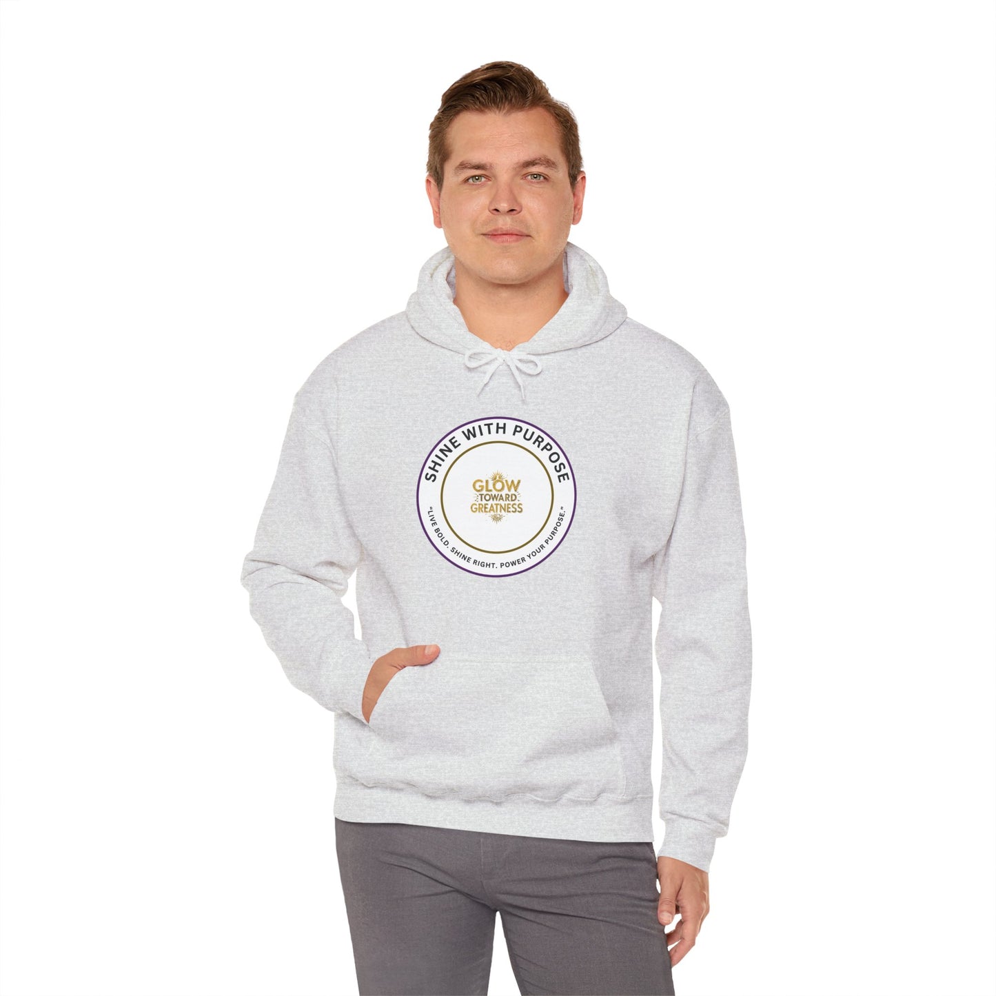 Shine With Purpose Hoodie – "Glow Towards Greatness" Inspirational Pullover